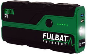 Fulbat Fulboost Portable Car and Motorcycle Battery Jump Starter 1600A with Power Bank USB Flashlight 12V