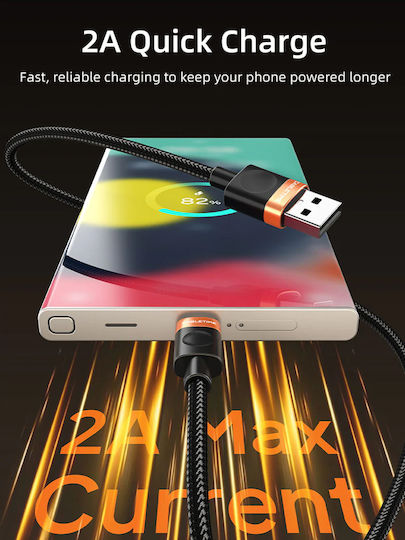 Cabletime USB 2.0 Cable USB-C male - USB-A Μαύρο 1m