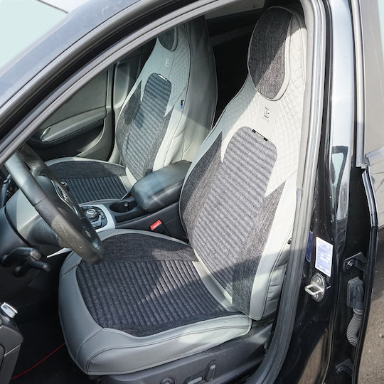 Set De Huse Pentru Scaune Auto Din Piele Gri