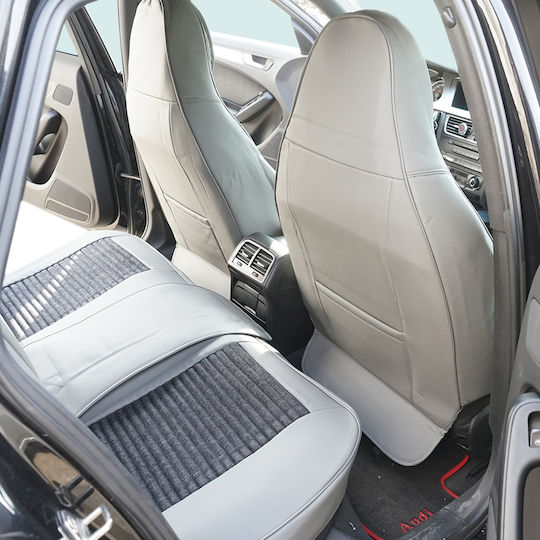 Set De Huse Pentru Scaune Auto Din Piele Gri