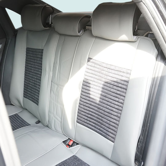 Set De Huse Pentru Scaune Auto Din Piele Gri