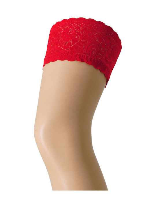 Women's Pantyhose 20 Den Red Floral