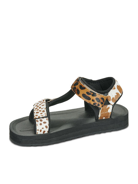 Forest Flache Sandalen für Damen Schwarz