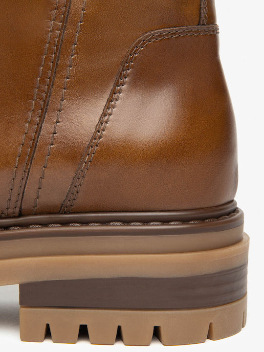 Leather Women's Moccasins in Brown Colour