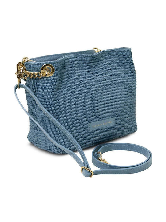 Straw Damen Handtasche Schulter Blau