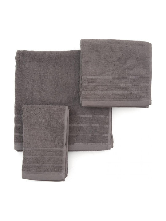 Heinner Ravelia Badetuch 70x140cm Graue Körperhandtuch mit 500g/m²