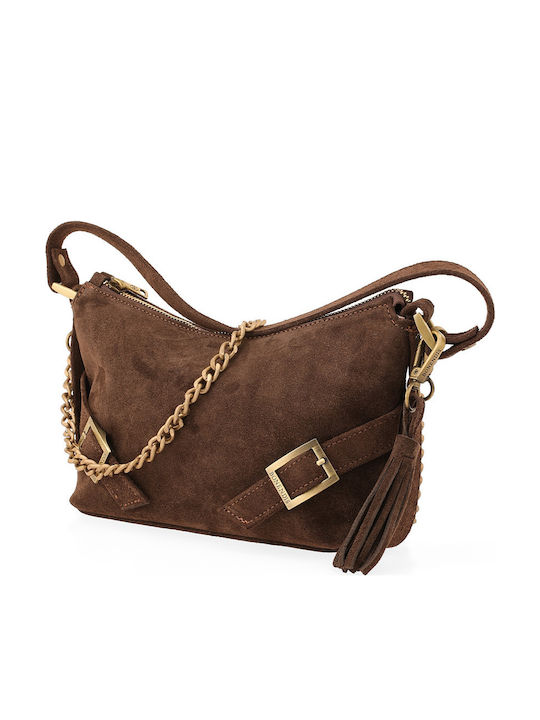Leather Women's Shoulder Bag Brown