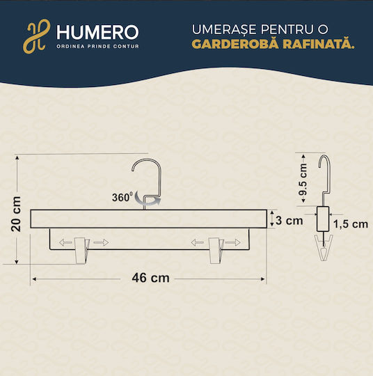 UnicUtil Cămașă De Dulap Pentru Pantaloni Din Lemn Maro UUUM64