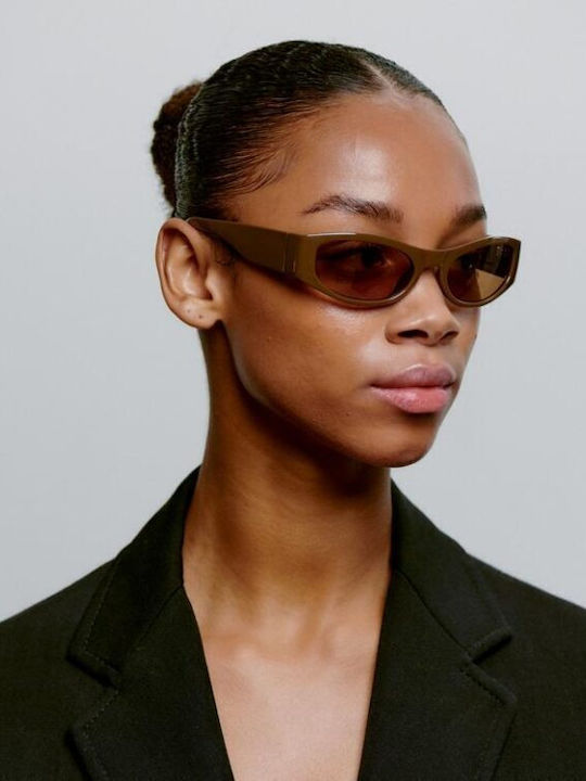 A.Kjaerbede Unisex Sunglasses With Brown Frame And Brown Lens KL2405-011