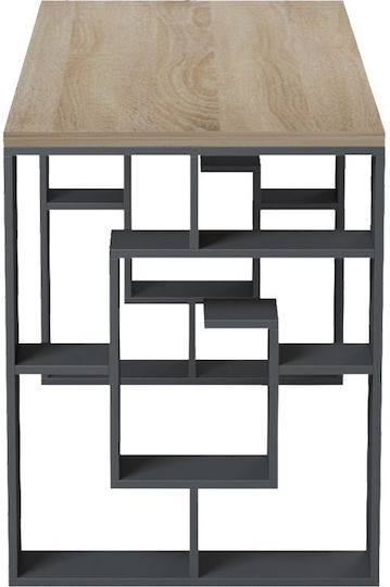 Birou Labirent Din Lemn Antracit - Sonoma 140x60x75cm