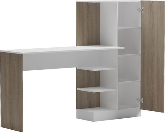 Γραφείο Gaming Ofisio με Βιβλιοθήκη 152.3x40x120εκ. Sonoma-λευκό