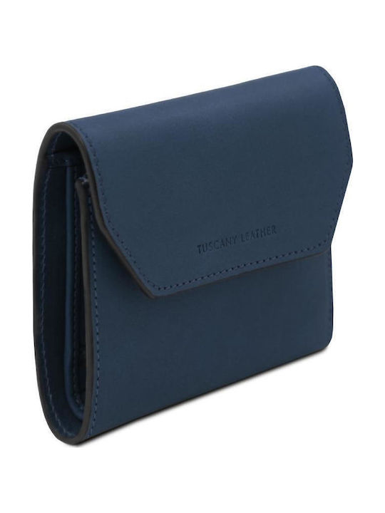 Leather Women's Wallet Navy Blue