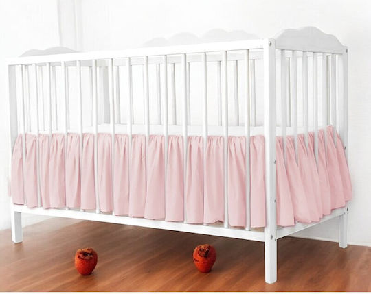 Ruffle Crib Mattress Miminu 120x60 Cm Made Oeko Tex Standard 100 Certified Cotton Royal Collection Powder Pink