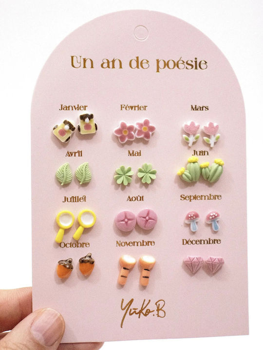 Yuko.B Hypoallergenic Kids Stud Earrings Made of Steel