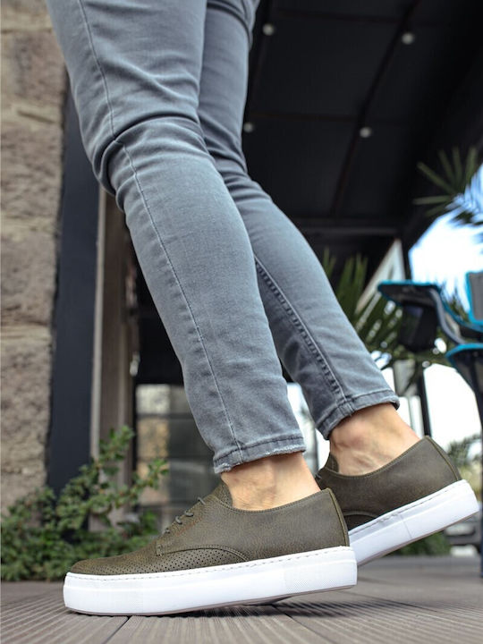 Leather Men's Casual Shoes Green