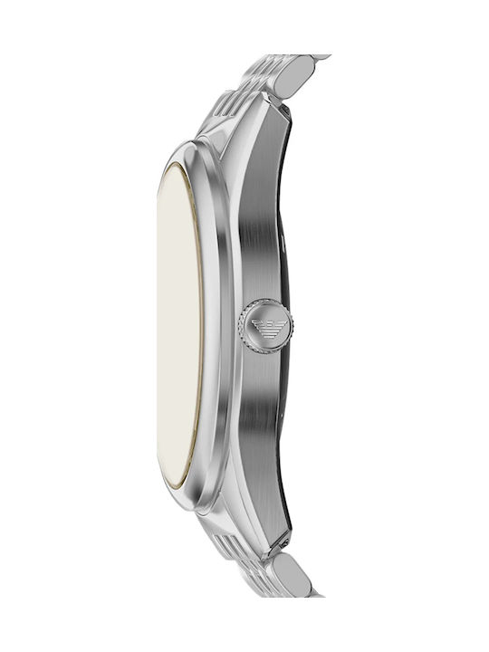 Emporio Armani Men's Watch 43mm Automatic with Silver Metal Bracelet