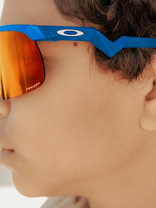 Oakley Jugend Kinder-Sonnenbrillen mit blauen Spiegelgläsern