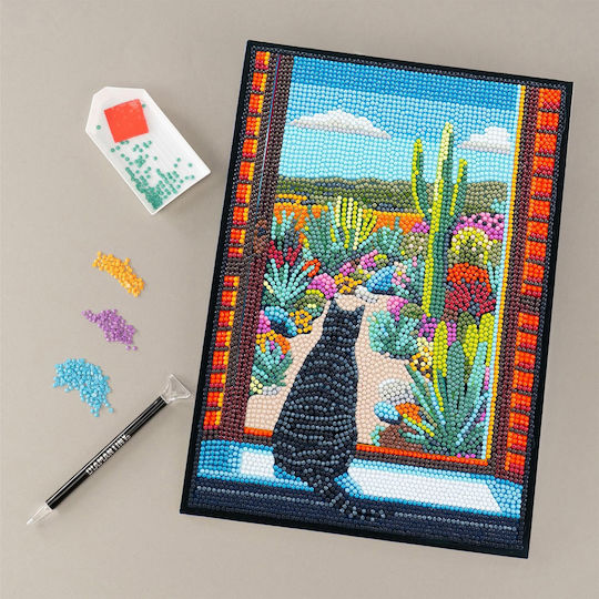 Пъзел Мозайка Gems Diamond Painting Diamantiny Cat Кактус 96618 96432