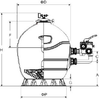 Pool Filter Premier Sand Filter Ø600