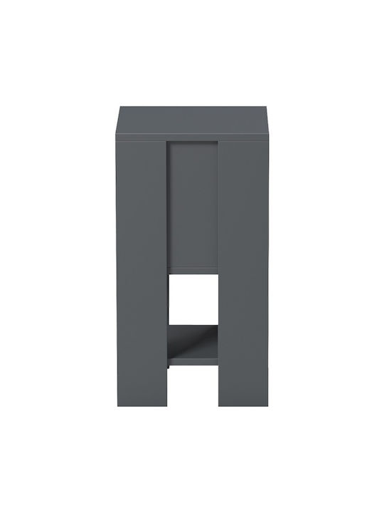 Bedside Table Reppo Wooden Gray 30x30x55cm