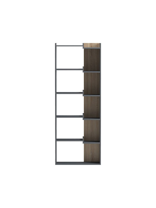 Bücherregal Corpus Anthrazit-Sonoma 61x22x162cm