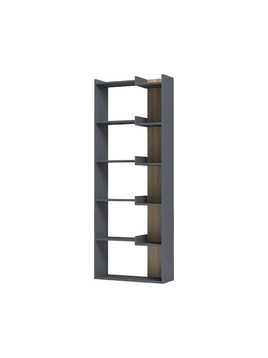 Bücherregal Corpus Anthrazit-Sonoma 61x22x162cm