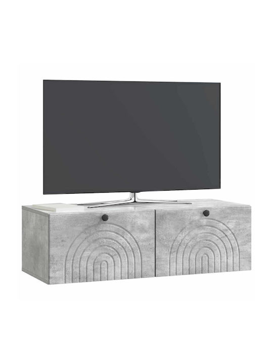 Wall Living Room Cabinet Made of Black Metal 99x41x30cm