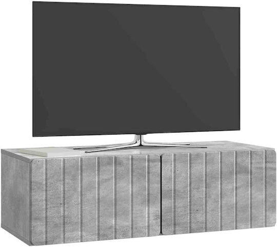 Wall Mounted Living Room Cabinet made of Particle Board Grey 98x41x30cm Wall Mounted Living Room Cabinet made of Particle Board Grey 98x41x30cm