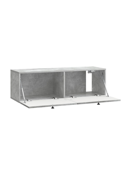 Wall Living Room Cabinet Made of Black Metal 98x31x30cm
