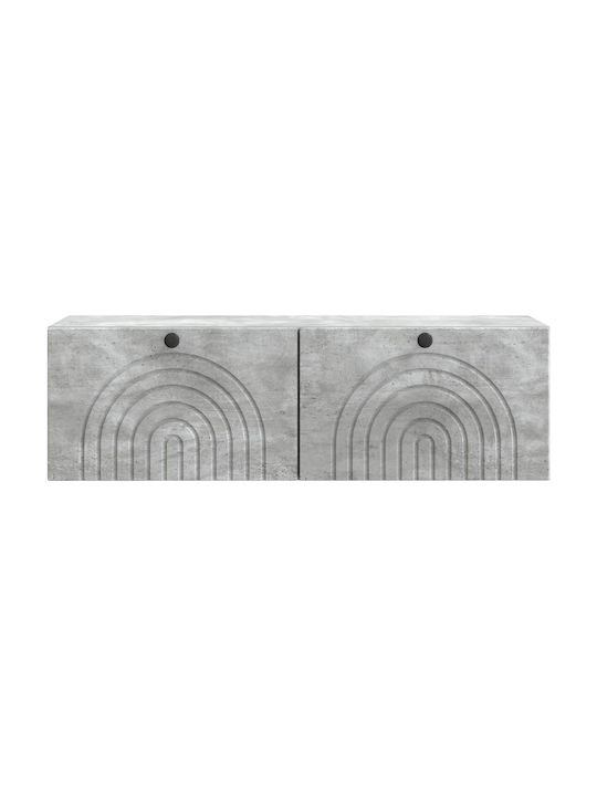 Wall Living Room Cabinet Made of Black Metal 98x31x30cm