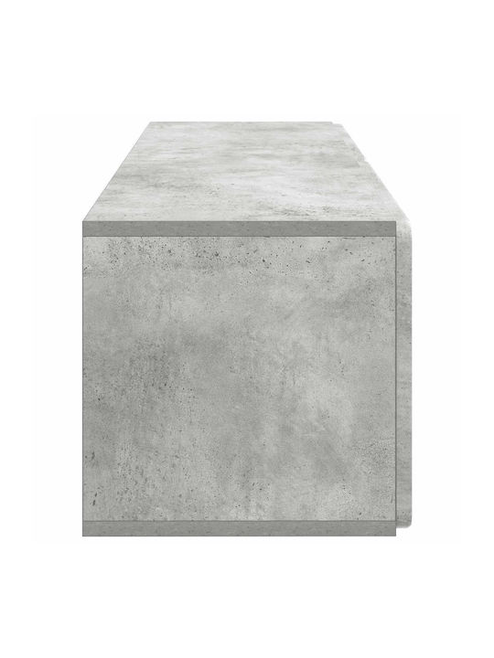 Wand Wohnzimmer Vitrine aus Spanplatte Grau 98x31x30cm