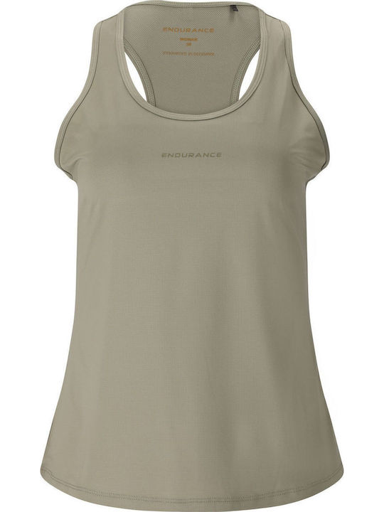 Damen Bluse Ärmellose Khaki