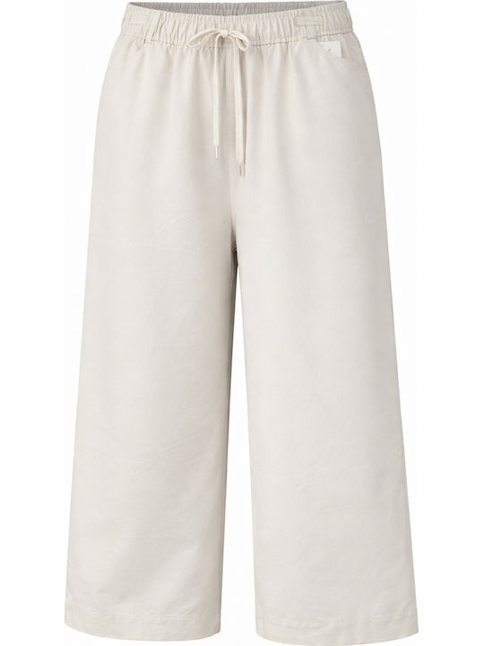 Women's Pantaloons with Rubber Band in Loose Fit White