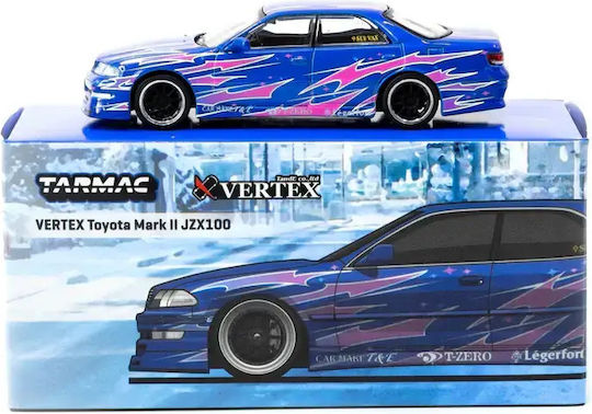 Model Mașină Vertex Toyota Mark Ii Jzx100 Albastru 1:64 Tarmac Works