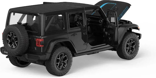 Jeep Wrangler Rubicon 4xe Черен Метален Автомобил 1:24 Мащаб
