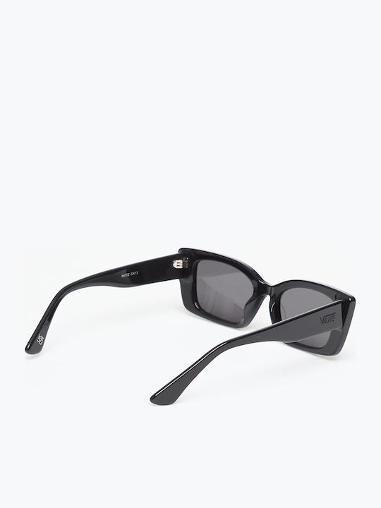 Vans Unisex Sunglasses with Black Horn-Rimmed Frame and Black Lens VN000T09BLK