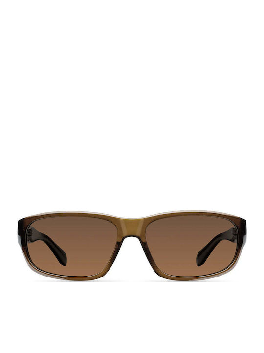 Meller Taye Unisex Sunglasses with Yellow Horn-Rimmed Frame and Yellow Polarized Lenses