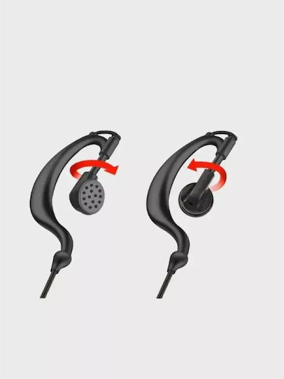 Professional Long Spiral Handsfree Micro Earpiece Ptt Lapel 2 Pin Two-Way Radios Transceivers Baofeng-original 8pcs Tc-406