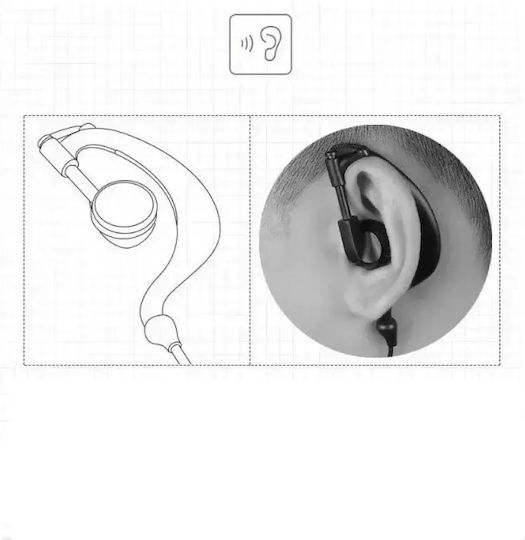 Professional Long Spiral Handsfree Micro Earpiece Ptt Lapel 2 Pin Two-Way Radios Baofeng-original Tc-403