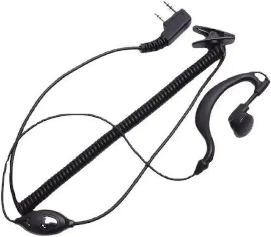 Professional Long Spiral Handsfree Micro Earpiece Ptt Lapel 2 Pin Two-Way Radios Transceivers Baofeng-original 10pcs Tc-407