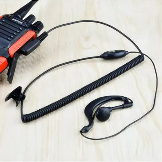 Professional Long Spiral Handsfree Micro Earpiece Ptt Lapel 2 Pin Two-Way Radios Transceivers Baofeng-original 2pcs Tc-404
