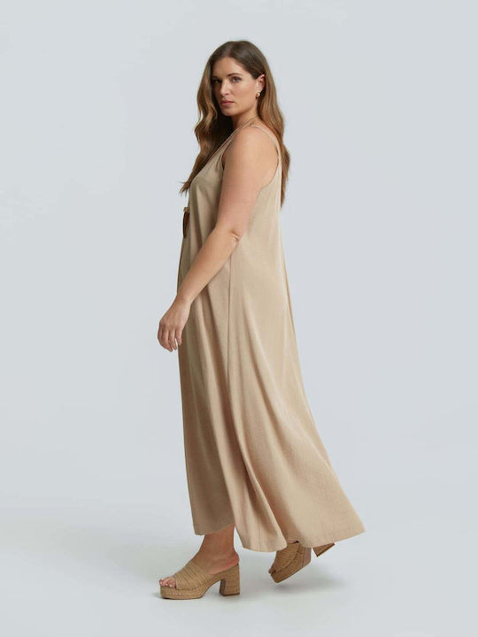 Rochie Maxi De Seară De Vară Bej