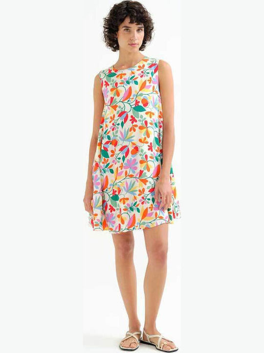 Summer Mini Shirt Dress Ecru