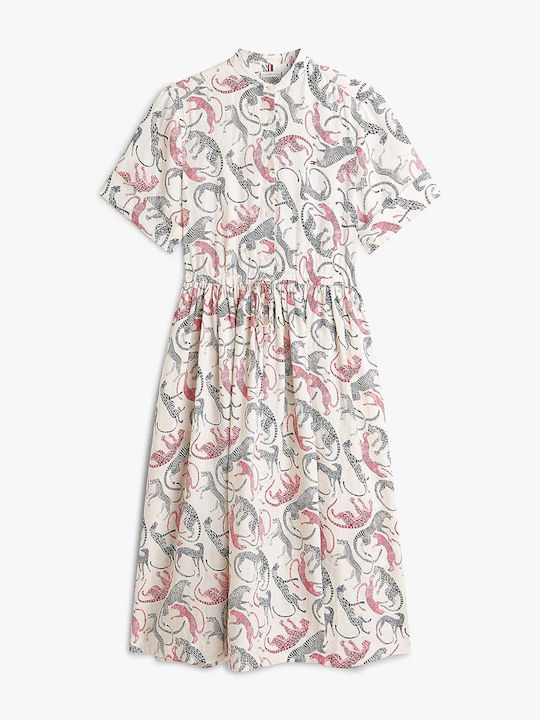Summer Midi Shirt Dress Mixed