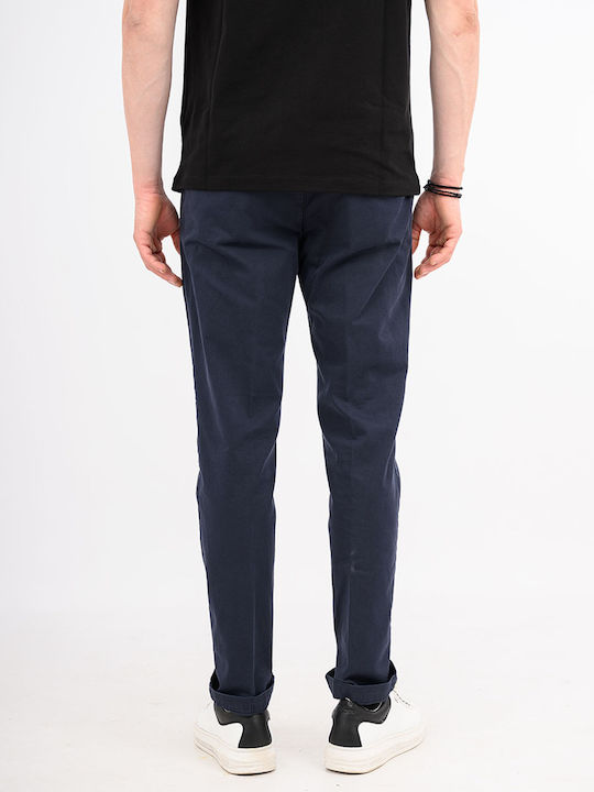 Fourten Industry Herrenhosen Chino Elastisch in Schlank Passform Marineblau Fourten Industry Herrenhosen Chino Elastisch in Schlank Passform Marineblau