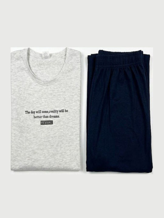 Soccus Winter Men's Cotton Pyjama Blue