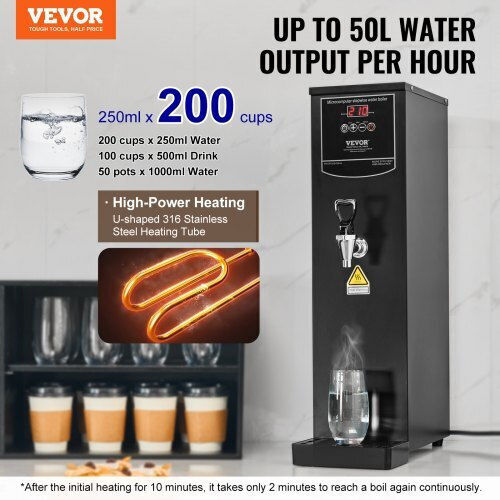 Vevor Professioneller Buffet Wasserkocher mit Gewicht 50lt 1.5kW