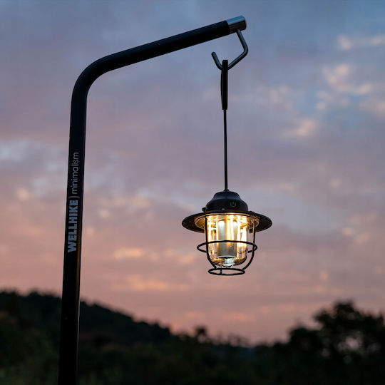 Λάμπα Led Μπαταρίας για Camping Αδιάβροχη Μαύρο