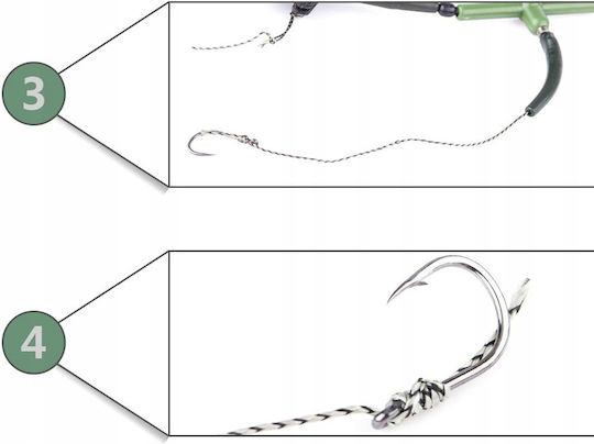 Set Coș Pescuit La Feeder Grunt 3 Cârlige Crap Plătică Amur 70g