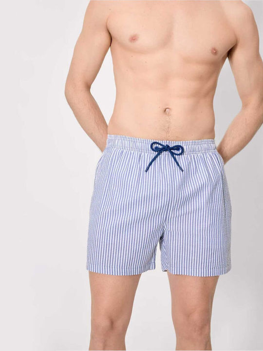 Men's Swimwear Shorts Navy Blue Striped